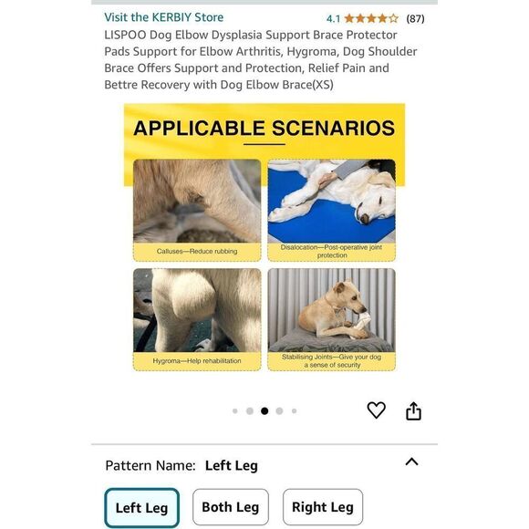 Large Dog Brace Left Leg Injury Sling Support Dysplasia Labra Brand - Picture 4 of 16